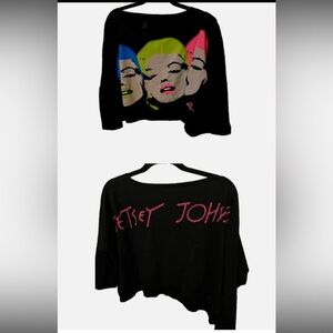 Betsey Johnson Marilyn Monroe batwing crop top Vintage